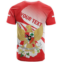 Indonesia T Shirt Javan Hawk Eagle Melati Flower - Wonder Print Shop