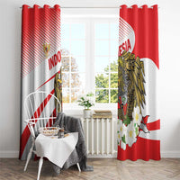 Indonesia Window Curtain Javan Hawk Eagle Melati Flower - Wonder Print Shop