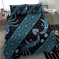 Indonesia Batik Pattern Bedding Set Blue Version - Wonder Print Shop