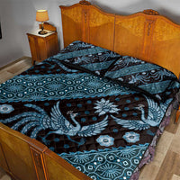 Indonesia Batik Pattern Quilt Bed Set Blue Version - Wonder Print Shop