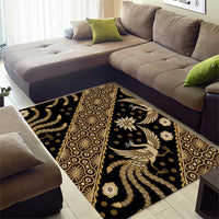Indonesia Batik Pattern Area Rug Gold Version - Wonder Print Shop