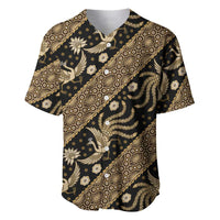 Indonesia Batik Pattern Baseball Jersey Gold Version - Wonder Print Shop