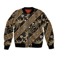 Indonesia Batik Pattern Bomber Jacket Gold Version - Wonder Print Shop