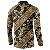 Indonesia Batik Pattern Button Sweatshirt Gold Version - Wonder Print Shop