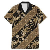 Indonesia Batik Pattern Family Matching Mermaid Dress and Hawaiian Shirt Gold Version - Wonder Print Shop