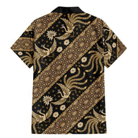 Indonesia Batik Pattern Family Matching Mermaid Dress and Hawaiian Shirt Gold Version - Wonder Print Shop