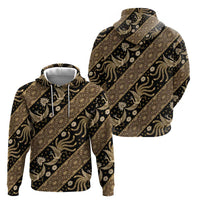 Indonesia Batik Pattern Hoodie Gold Version - Wonder Print Shop