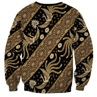 Indonesia Batik Pattern Sweatshirt Gold Version - Wonder Print Shop