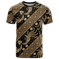 Indonesia Batik Pattern T Shirt Gold Version - Wonder Print Shop
