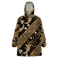 Indonesia Batik Pattern Wearable Blanket Hoodie Gold Version - Wonder Print Shop