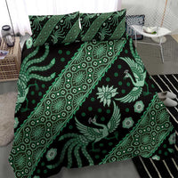 Indonesia Batik Pattern Bedding Set Green Version - Wonder Print Shop