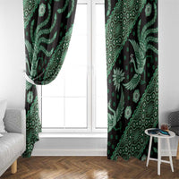 Indonesia Batik Pattern Window Curtain Green Version - Wonder Print Shop
