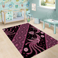 Indonesia Batik Pattern Area Rug Pink Version - Wonder Print Shop