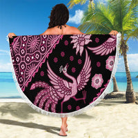Indonesia Batik Pattern Beach Blanket Pink Version - Wonder Print Shop