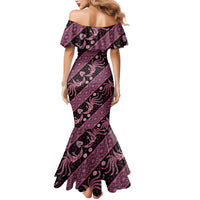 Indonesia Batik Pattern Mermaid Dress Pink Version - Wonder Print Shop
