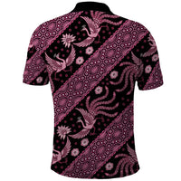 Indonesia Batik Pattern Polo Shirt Pink Version - Wonder Print Shop