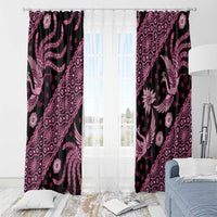 Indonesia Batik Pattern Window Curtain Pink Version - Wonder Print Shop