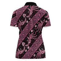 Indonesia Batik Pattern Women Polo Shirt Pink Version - Wonder Print Shop
