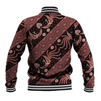 Indonesia Batik Pattern Baseball Jacket Red Version - Wonder Print Shop