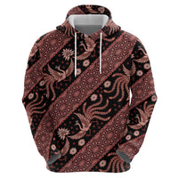 Indonesia Batik Pattern Hoodie Red Version - Wonder Print Shop