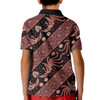 Indonesia Batik Pattern Kid Polo Shirt Red Version - Wonder Print Shop