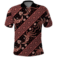 Indonesia Batik Pattern Polo Shirt Red Version - Wonder Print Shop