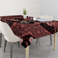 Indonesia Batik Pattern Tablecloth Red Version - Wonder Print Shop