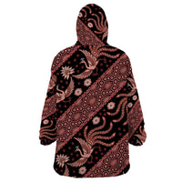 Indonesia Batik Pattern Wearable Blanket Hoodie Red Version - Wonder Print Shop