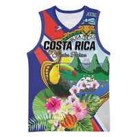 Personalized Costa Rica Rainbow Toucan Basketball Jersey Happy Independence Day