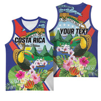 Personalized Costa Rica Rainbow Toucan Basketball Jersey Happy Independence Day