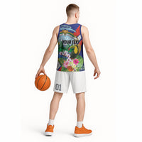 Personalized Costa Rica Rainbow Toucan Basketball Jersey Happy Independence Day