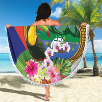 Costa Rica Rainbow Toucan Beach Blanket Happy Independence Day