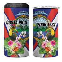 Personalized Costa Rica Rainbow Toucan 4 in 1 Can Cooler Tumbler Happy Independence Day