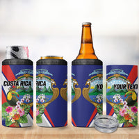 Personalized Costa Rica Rainbow Toucan 4 in 1 Can Cooler Tumbler Happy Independence Day