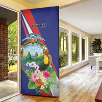 Personalized Costa Rica Rainbow Toucan Door Cover Happy Independence Day