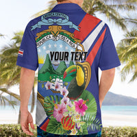 Personalized Costa Rica Rainbow Toucan Hawaiian Shirt Happy Independence Day