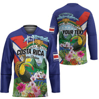Personalized Costa Rica Rainbow Toucan Hockey Jersey Happy Independence Day