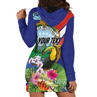 Personalized Costa Rica Rainbow Toucan Hoodie Dress Happy Independence Day