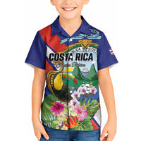 Personalized Costa Rica Rainbow Toucan Kid Hawaiian Shirt Happy Independence Day