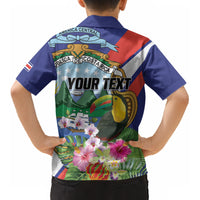 Personalized Costa Rica Rainbow Toucan Kid Hawaiian Shirt Happy Independence Day