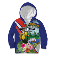 Personalized Costa Rica Rainbow Toucan Kid Hoodie Happy Independence Day