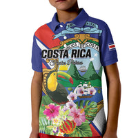 Personalized Costa Rica Rainbow Toucan Kid Polo Shirt Happy Independence Day