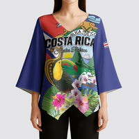 Personalized Costa Rica Rainbow Toucan Kimono Sleeve Blouse Happy Independence Day