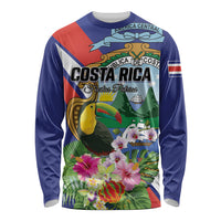 Personalized Costa Rica Rainbow Toucan Long Sleeve Shirt Happy Independence Day