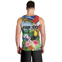 Personalized Costa Rica Rainbow Toucan Men Tank Top Happy Independence Day