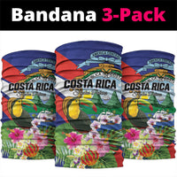 Costa Rica Rainbow Toucan Neck Gaiter Happy Independence Day