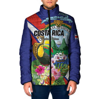 Personalized Costa Rica Rainbow Toucan Padded Jacket Happy Independence Day