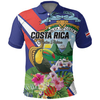 Personalized Costa Rica Rainbow Toucan Polo Shirt Happy Independence Day