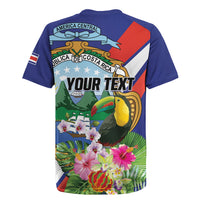 Personalized Costa Rica Rainbow Toucan Rugby Jersey Happy Independence Day