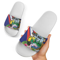 Costa Rica Rainbow Toucan Slide Sandals Happy Independence Day